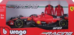 Bburago Formule 1 Ferrari 2023 Avec Casque À L'échelle 1/18^ Modèles Réduits