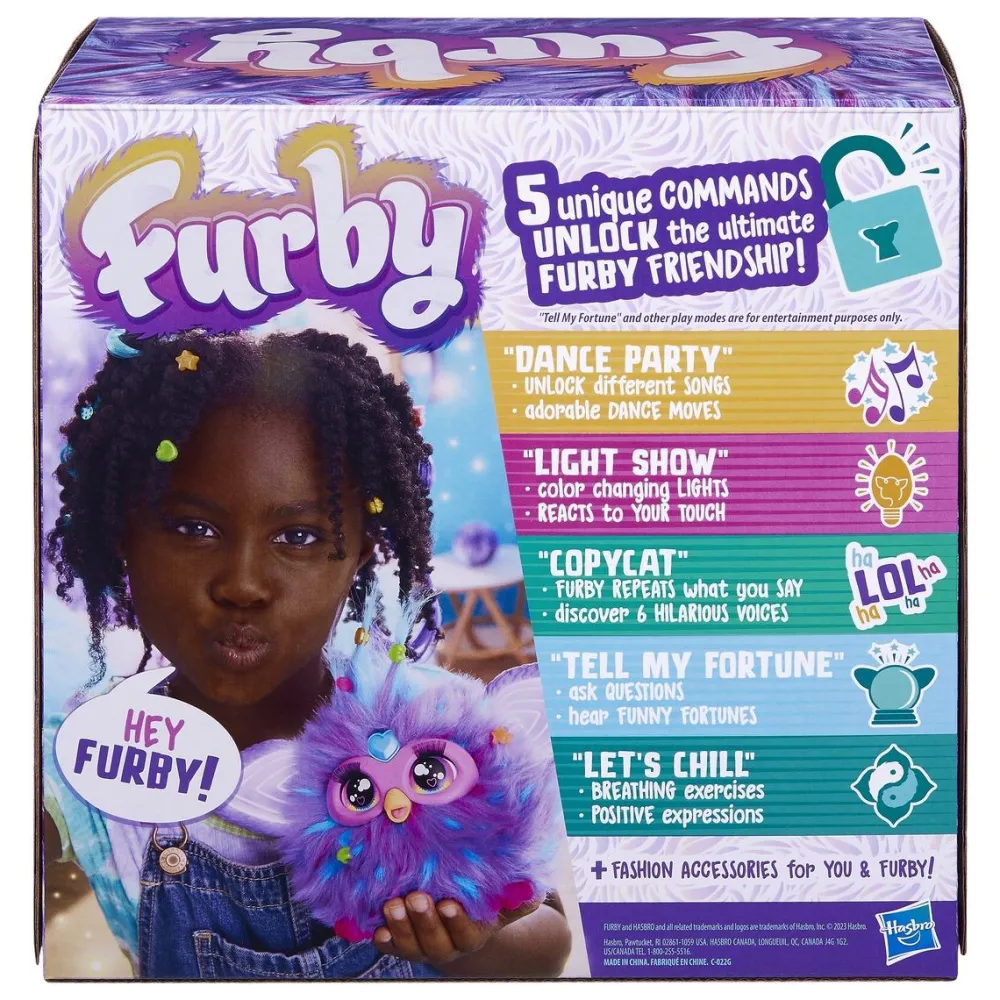 Hasbro Furby violet^ Peluches Électroniques Interactives