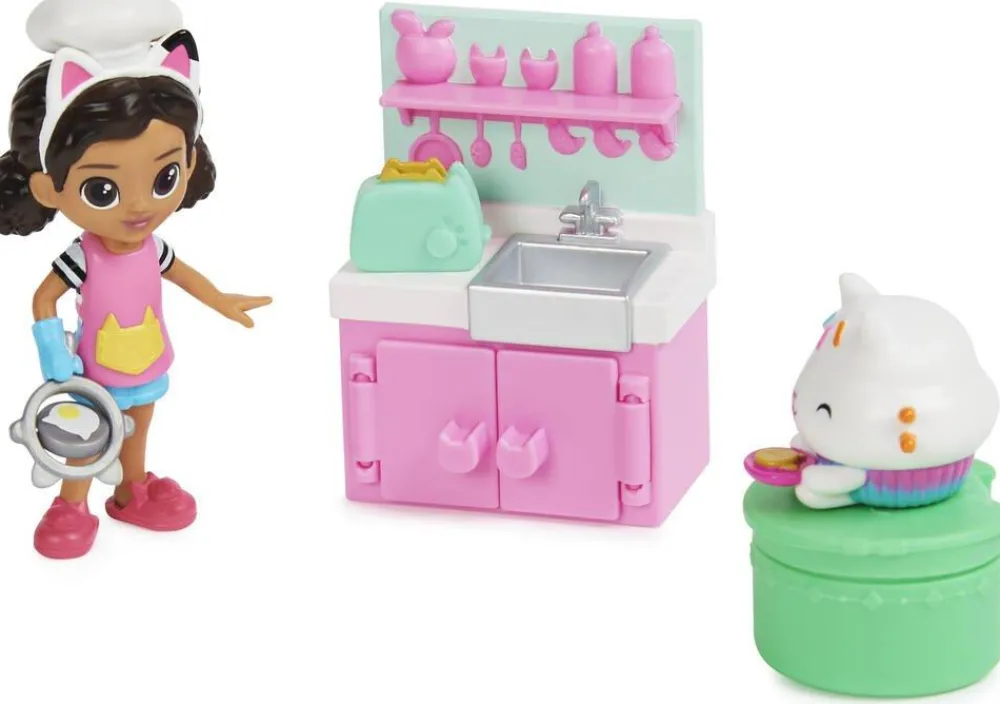 Spin Master Gabby Et La Maison Magique - Pack De 2 Figurines Avec Accessoires Patisseries^ Mini-Univers