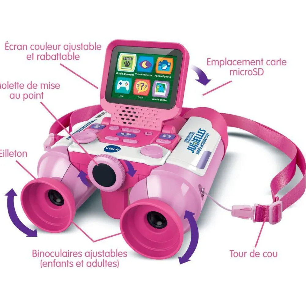 VTech Genius XL jumelles video interactive rose^ Autres Jeux Scientifiques