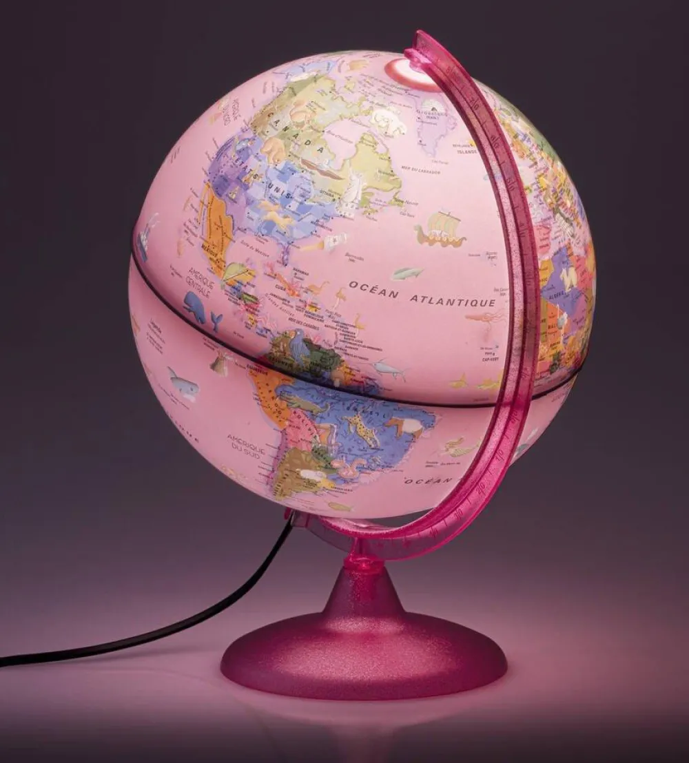 Varta Globe Lumineux Zoo Rose 25 Cm^ Autres Apprentissages
