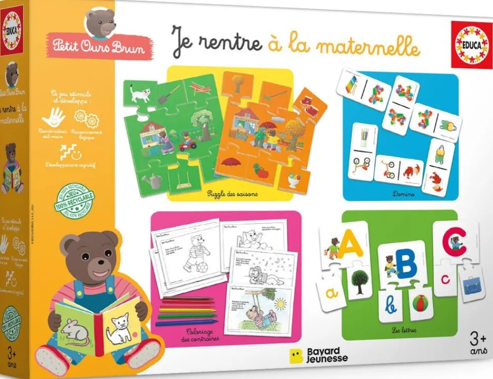 Educa Borras Je rentre à la maternelle avec Petit Ours Brun^ Autres Apprentissages