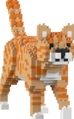 Jekca Jecka blocs de construction Mini chat roux^ Ferme, Univers Agricoles Et Animaux