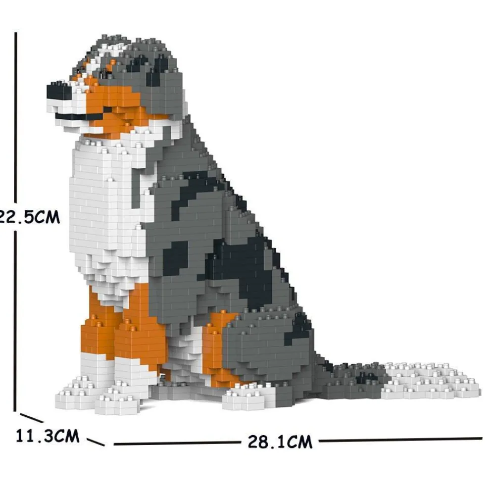 Jekca Jecka, Blocs De Construction - Chien Berger Australien Bleu Merle^ Ferme, Univers Agricoles Et Animaux