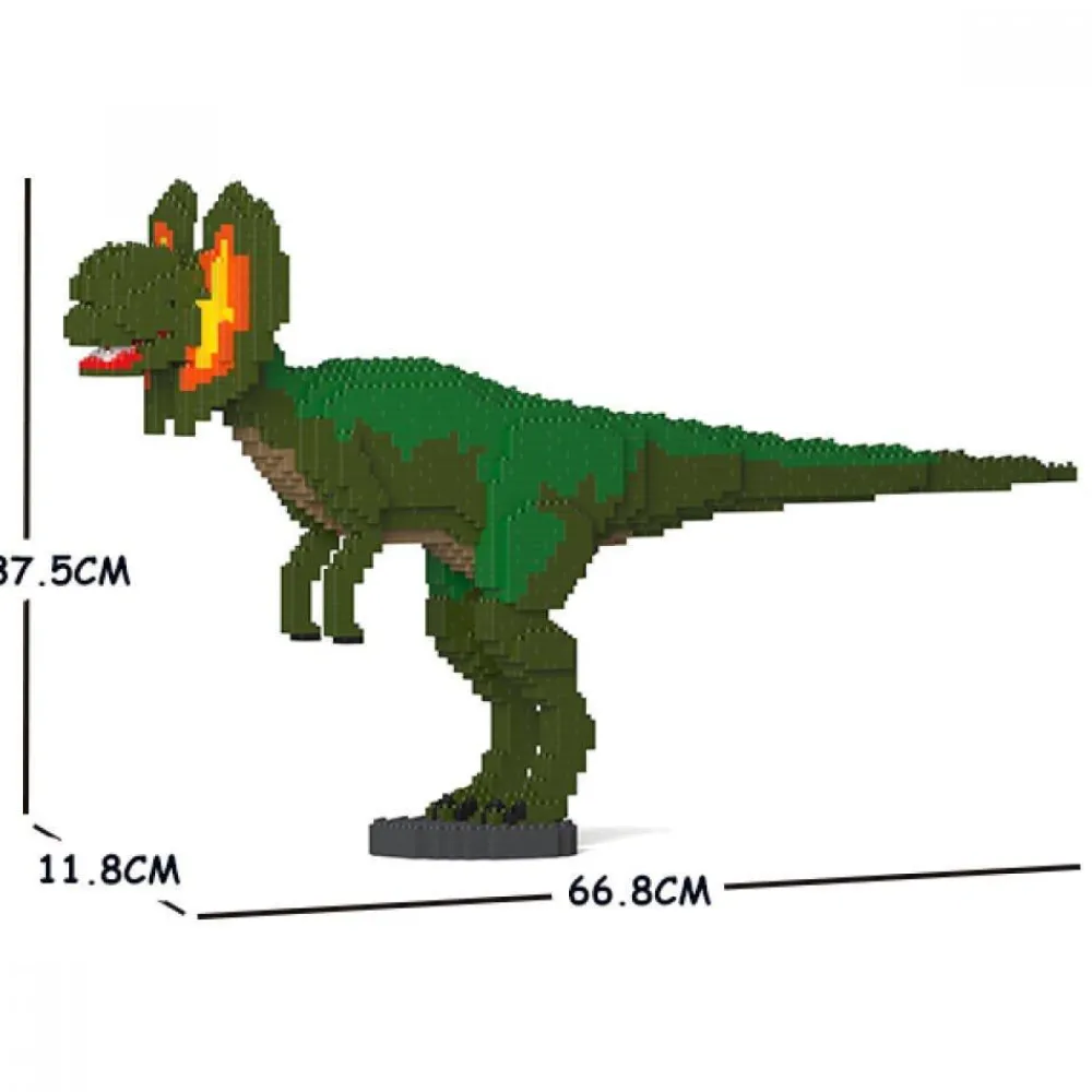 Jekca Jecka Blocs De Construction Dilophosaure Vert^ Dinosaures