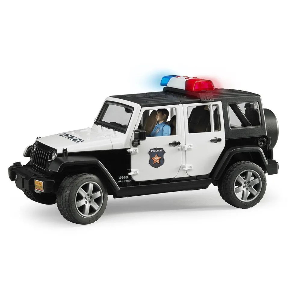 Bruder Jeep wrangler unlimited rubicon police^ Petites Voitures