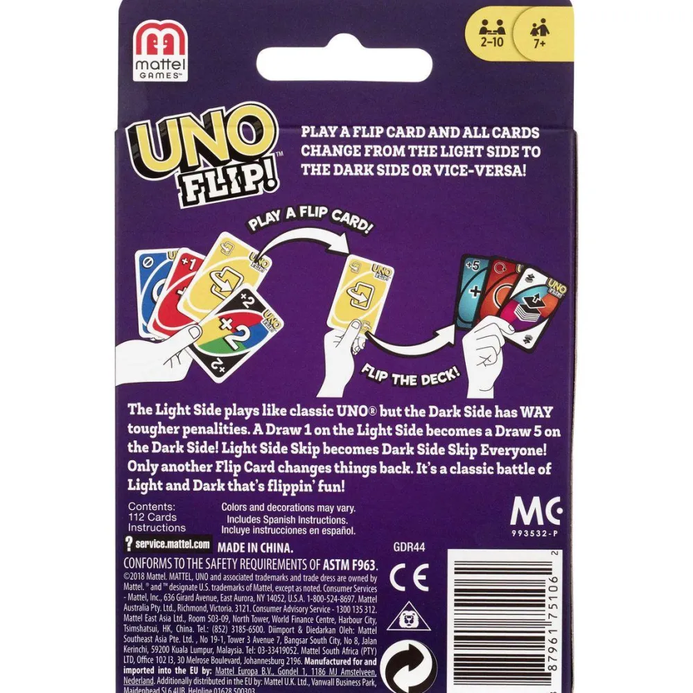 Mattel Games Jeu de cartes Uno flip^ Jeux D'Ambiance|Jeux De Voyage