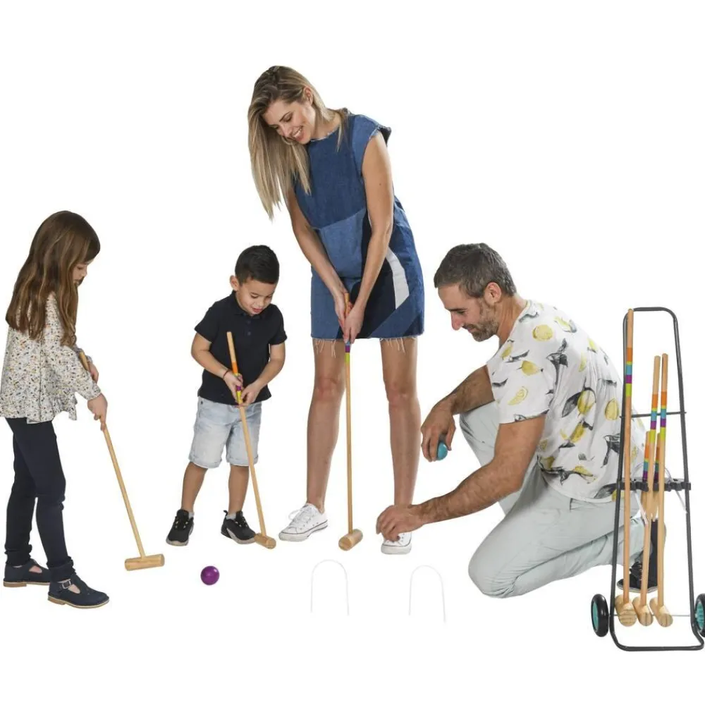 CAP Jeu de croquet 6 joueurs juniors ou adultes^ Maisons, Toboggans Et Jeux D'Extérieur