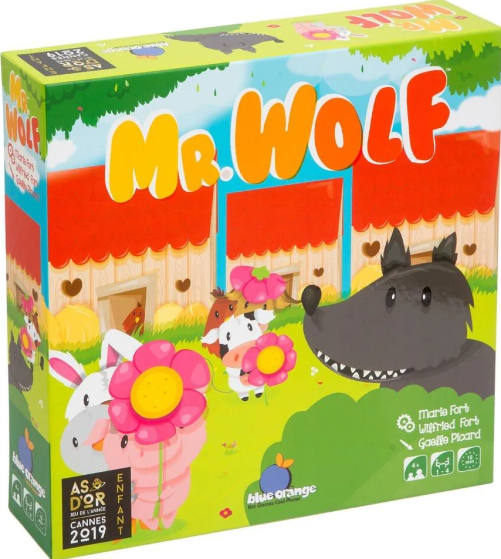 Blue Orange Jeu De Société - Mr Wolf - Aidez Les Animaux De La Ferme^ Jeux De Stratégie Et De Réflexion