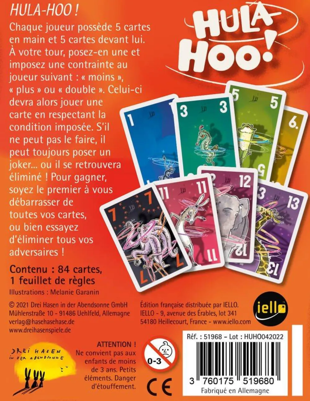 Iello Jeu De Société Hula Hoo, 8 Ans Et Plus, Marque^ Jeux D'Ambiance