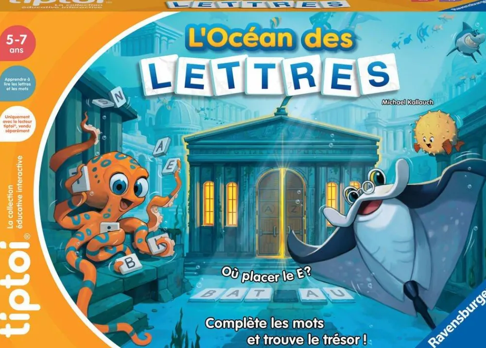 Ravensburger Jeu éducatif Tip Toi - L'océan des lettres^ Apprentissage Des Lettres Et Écritures