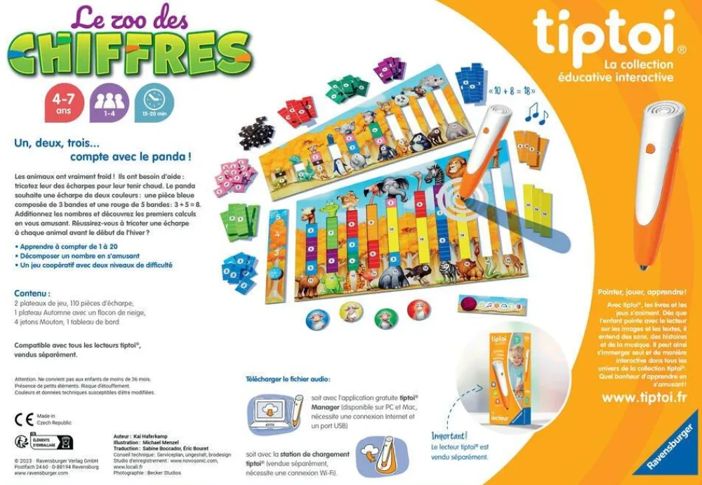 Ravensburger Jeu éducatifs Tip Toi - Le zoo des chiffres^ Apprentissages Des Chiffres Et Calculs