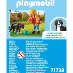 Playmobil Jeune fille avec chien de montagne MY LIFE 71738^ Le Sport, Les Loisirs Et Les Vacances