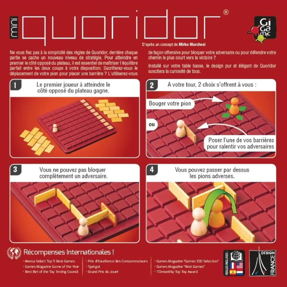 Gigamic Jeux Quoridor Mini^ Jeux De Voyage