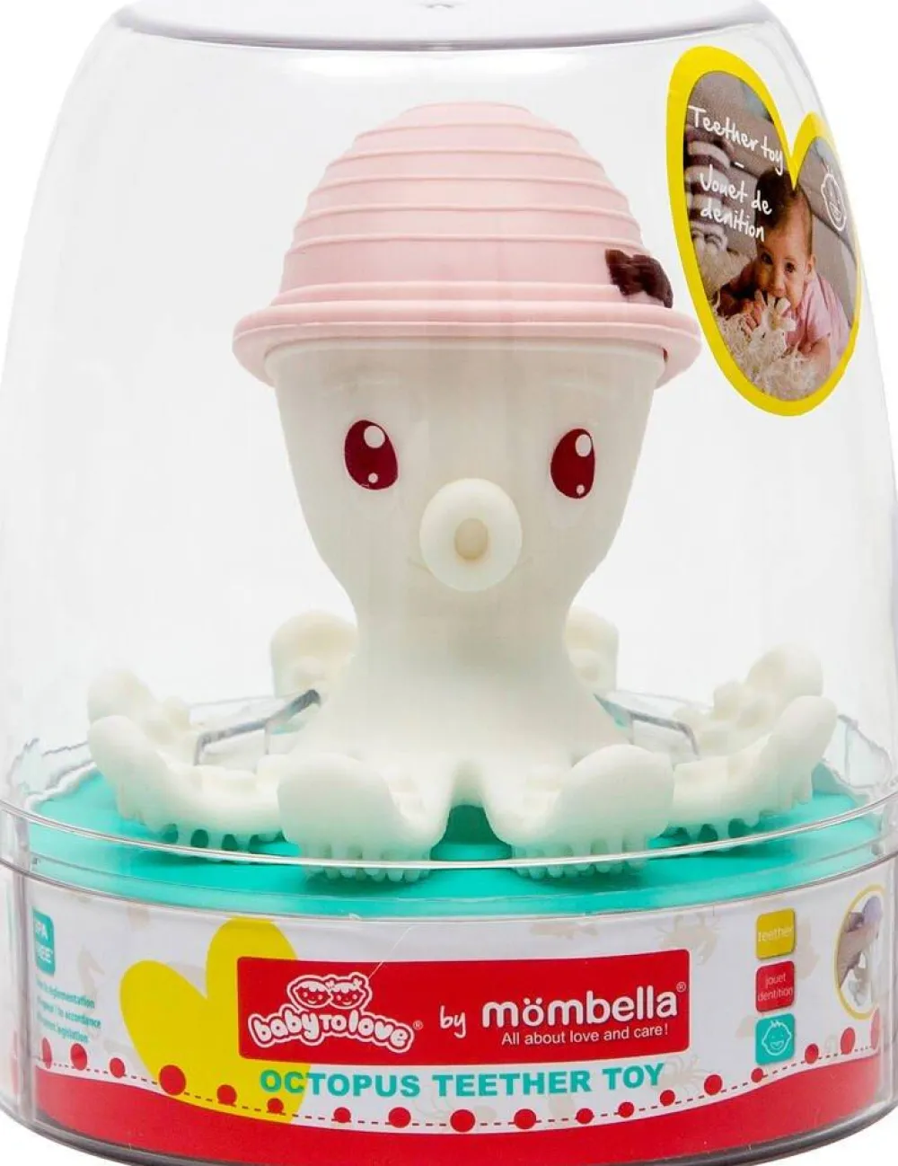Varta Jouet de dentition Bonnie La Pieuvre Rose Pale, Baby to Love^ Hochets Et Jouets D'Activités