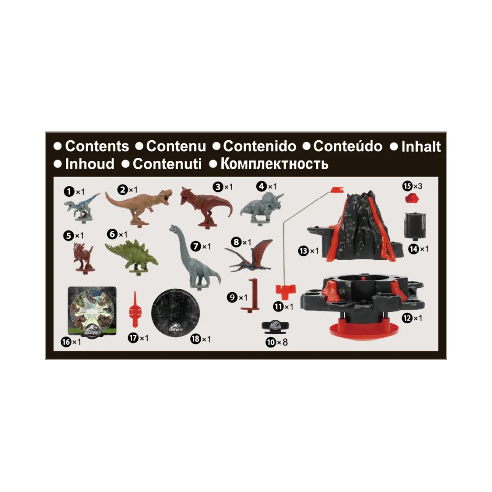 Epoch Games Jurassic World Shaky Volcano^ Jeux D'Action Et D'Adresse