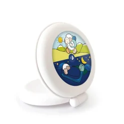 Pabobo Kid Sleep Globetrotter - Réveil Éducatif Nomade Lumineux En Blanc^ Réveils