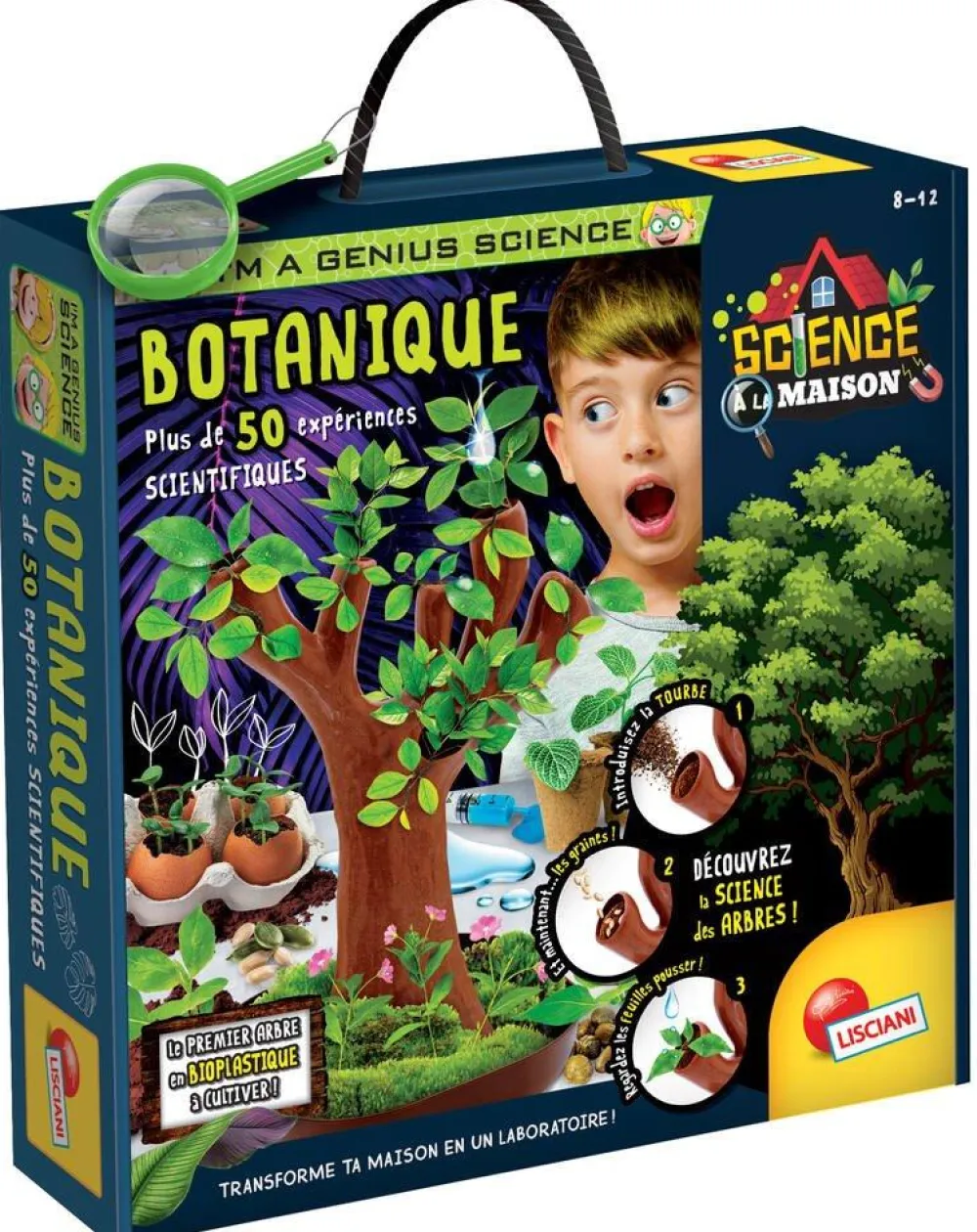 Lisciani Giochi Kit Scientifique - I'm A Genius Botanique, 50 Expériences, Arbre bio-plastique^ Botanique Et Géologie