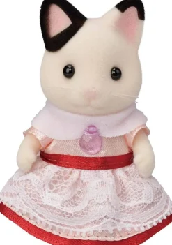 Sylvanian Families La fille chat bicolore et son goûter - 5646^ Mini-Univers