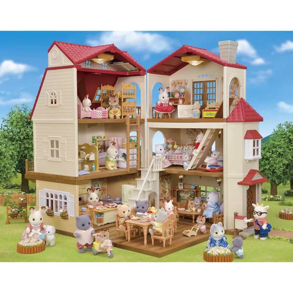 Sylvanian Families La grande maison éclairée et sa pièce secrète 5708^ Mini-Univers