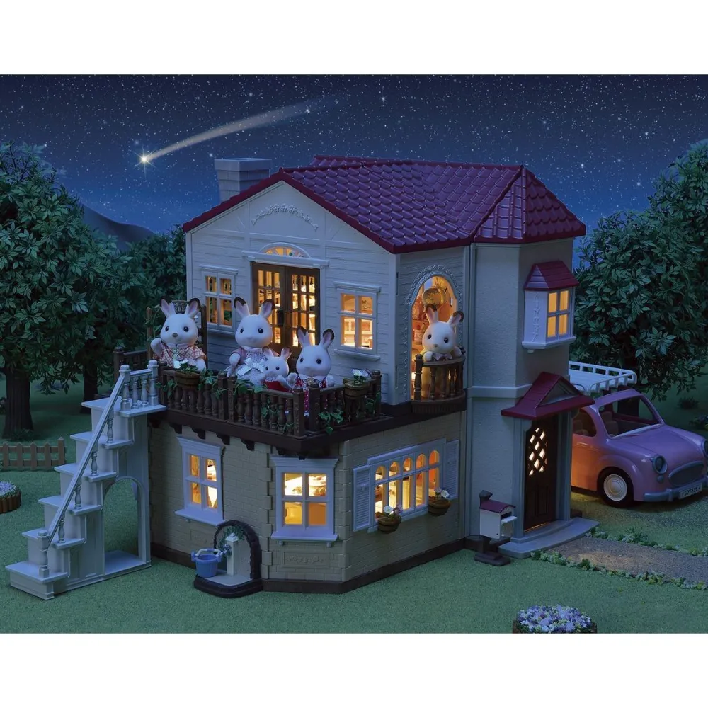 Sylvanian Families La grande maison éclairée et sa pièce secrète 5708^ Mini-Univers
