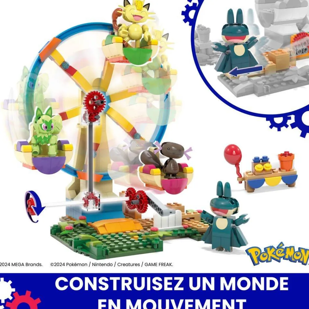 MEGA La grande roue Méga Pokémon^ Super Héros, Cinéma Et Jeux Vidéo