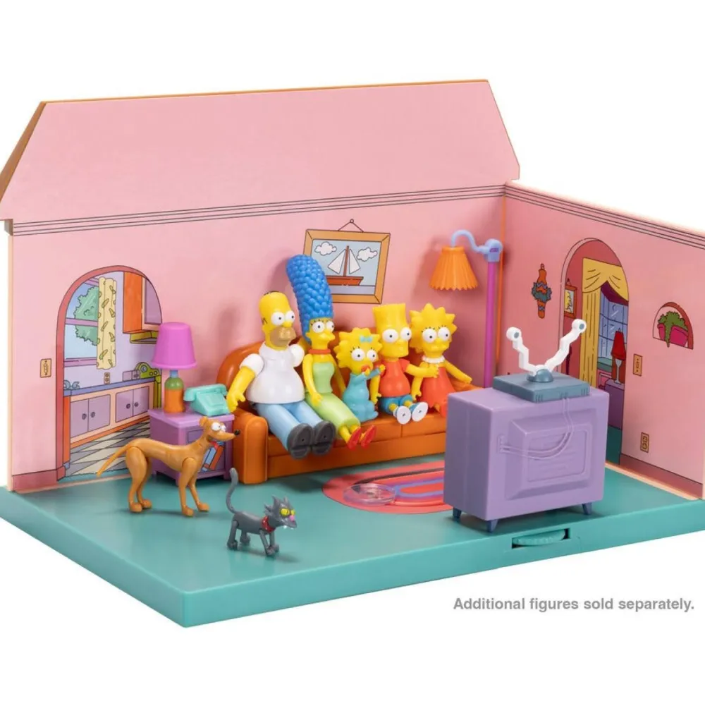 Jakks La maison des Simpsons - Diorama Salon avec figurine Homer^ Les Héros Et Personnages