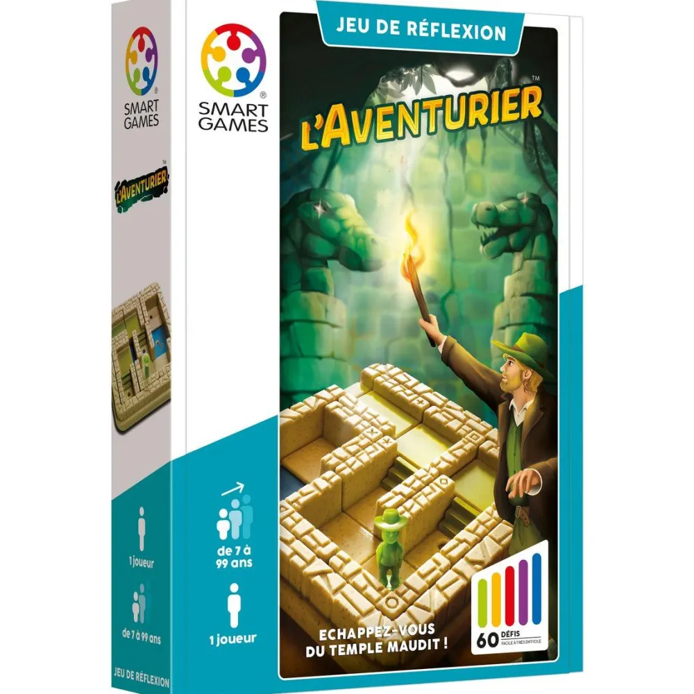 Smart Games L'Aventurier 48 défis^ Jeux De Stratégie Et De Réflexion