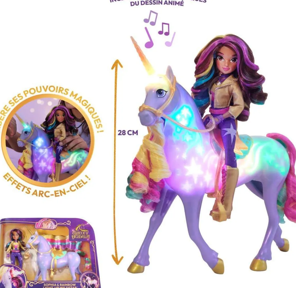 Varta L'école des Licornes - Licorne à fonction Wildstar et Poupée Sophia^ Poupées Mannequins