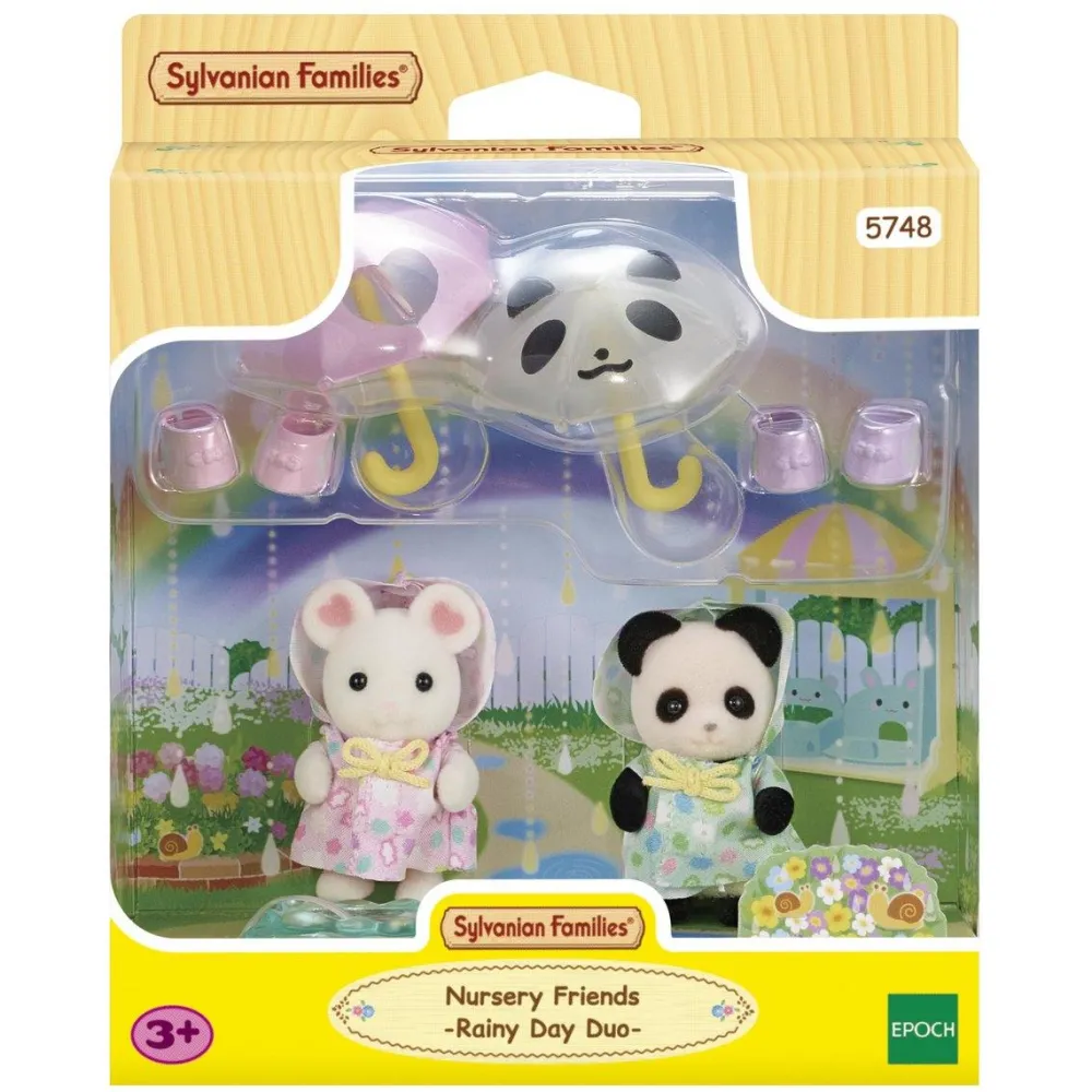 Sylvanian Families Le duo des bébés en habits de pluie 5748^ Mini-Univers