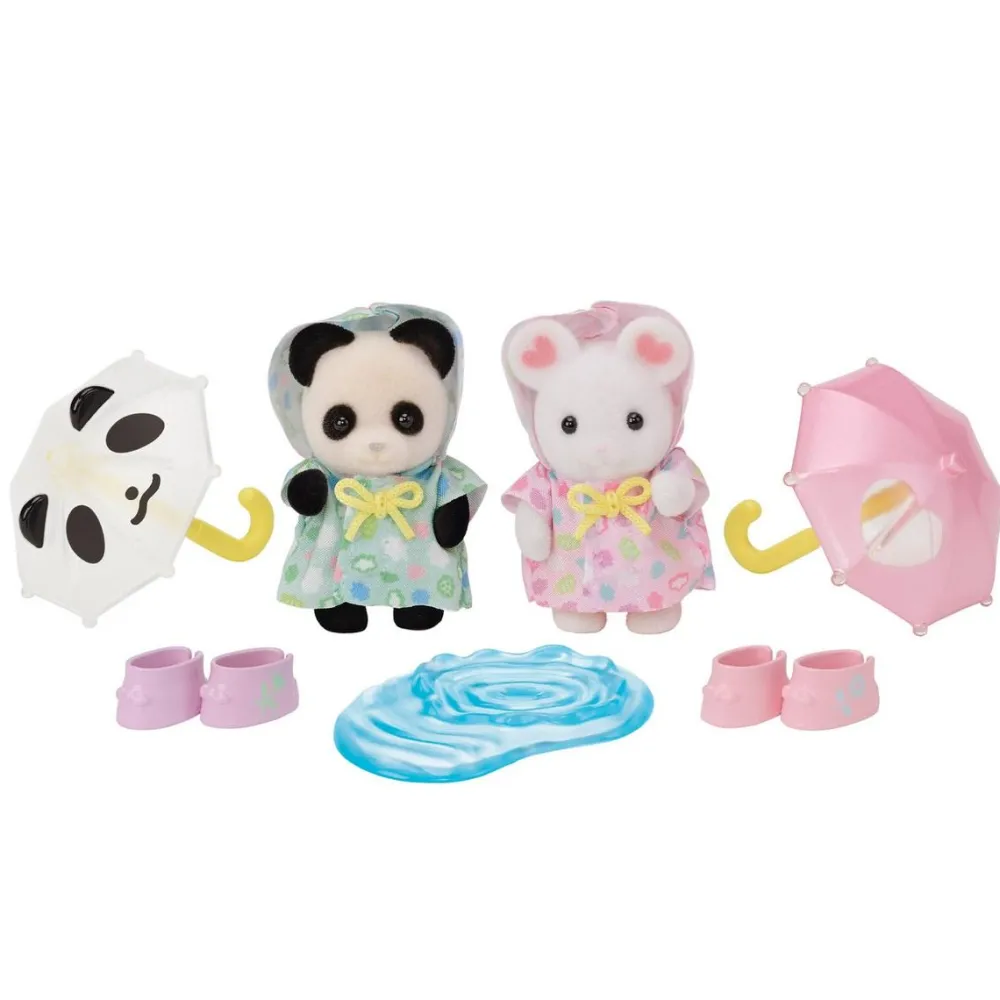 Sylvanian Families Le duo des bébés en habits de pluie 5748^ Mini-Univers
