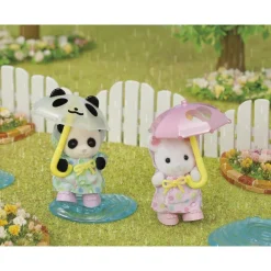Sylvanian Families Le duo des bébés en habits de pluie 5748^ Mini-Univers