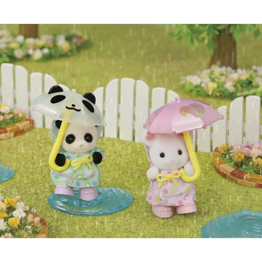 Sylvanian Families Le duo des bébés en habits de pluie 5748^ Mini-Univers