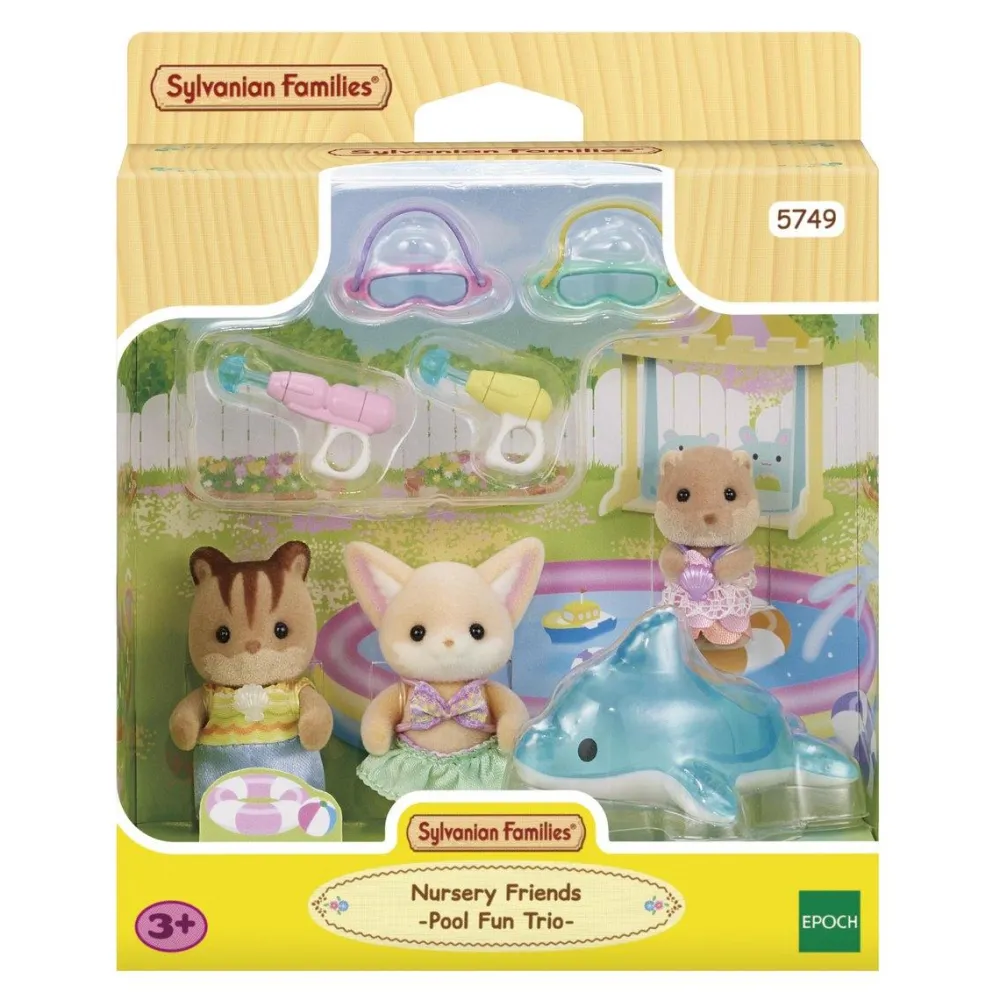Sylvanian Families Le trio des bébés à la piscine 5749^ Mini-Univers