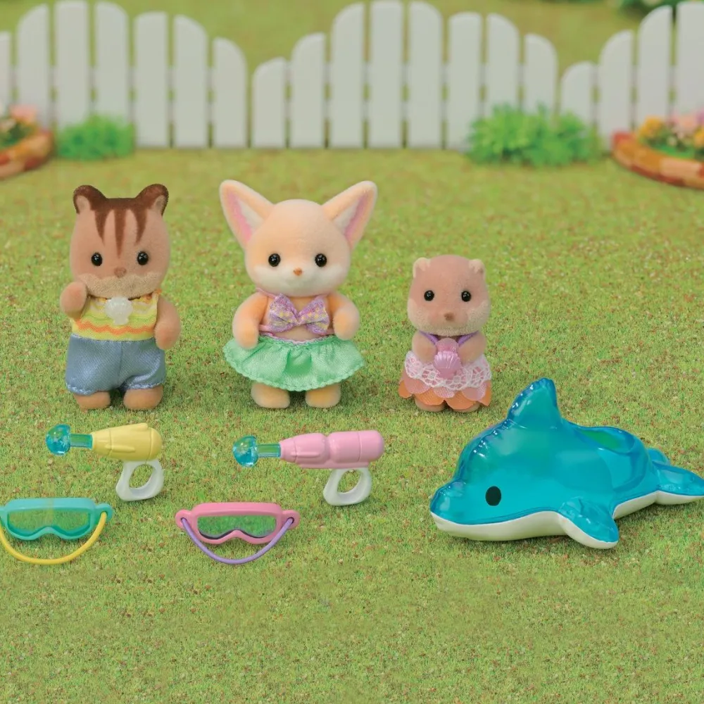 Sylvanian Families Le trio des bébés à la piscine 5749^ Mini-Univers