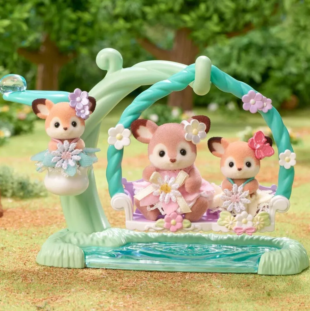 Sylvanian Families Les bébés biche et balancelle 5801^ Mini-Univers