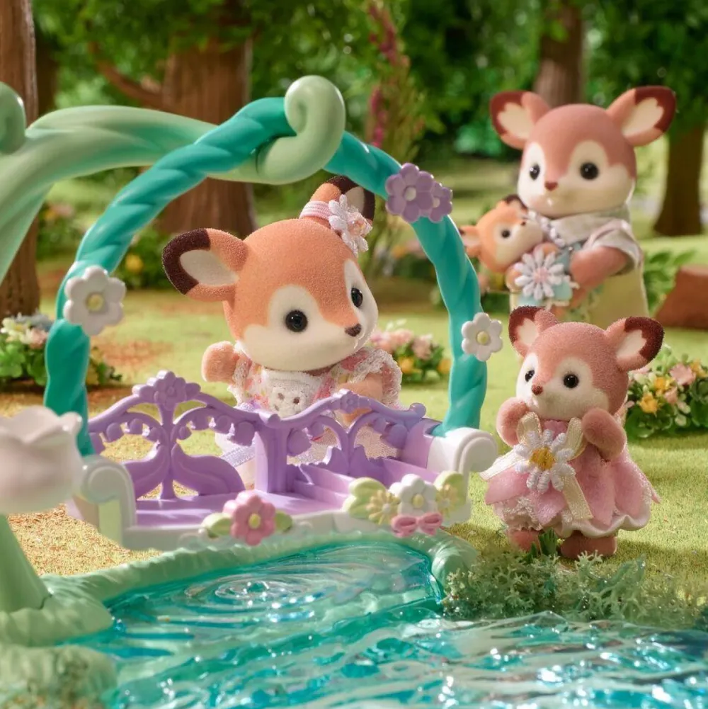 Sylvanian Families Les bébés biche et balancelle 5801^ Mini-Univers