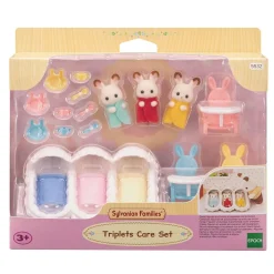 Sylvanian Families Les triplés lapin chocolat et accessoires puériculture - 5532^ Mini-Univers|Les Héros Et Personnages