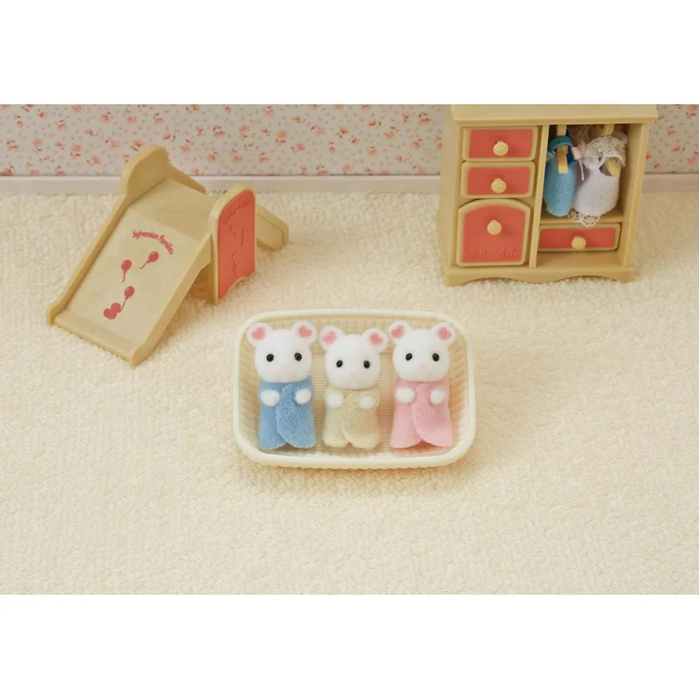 Sylvanian Families Les triplés souris marshmallow 5337^ Mini-Univers