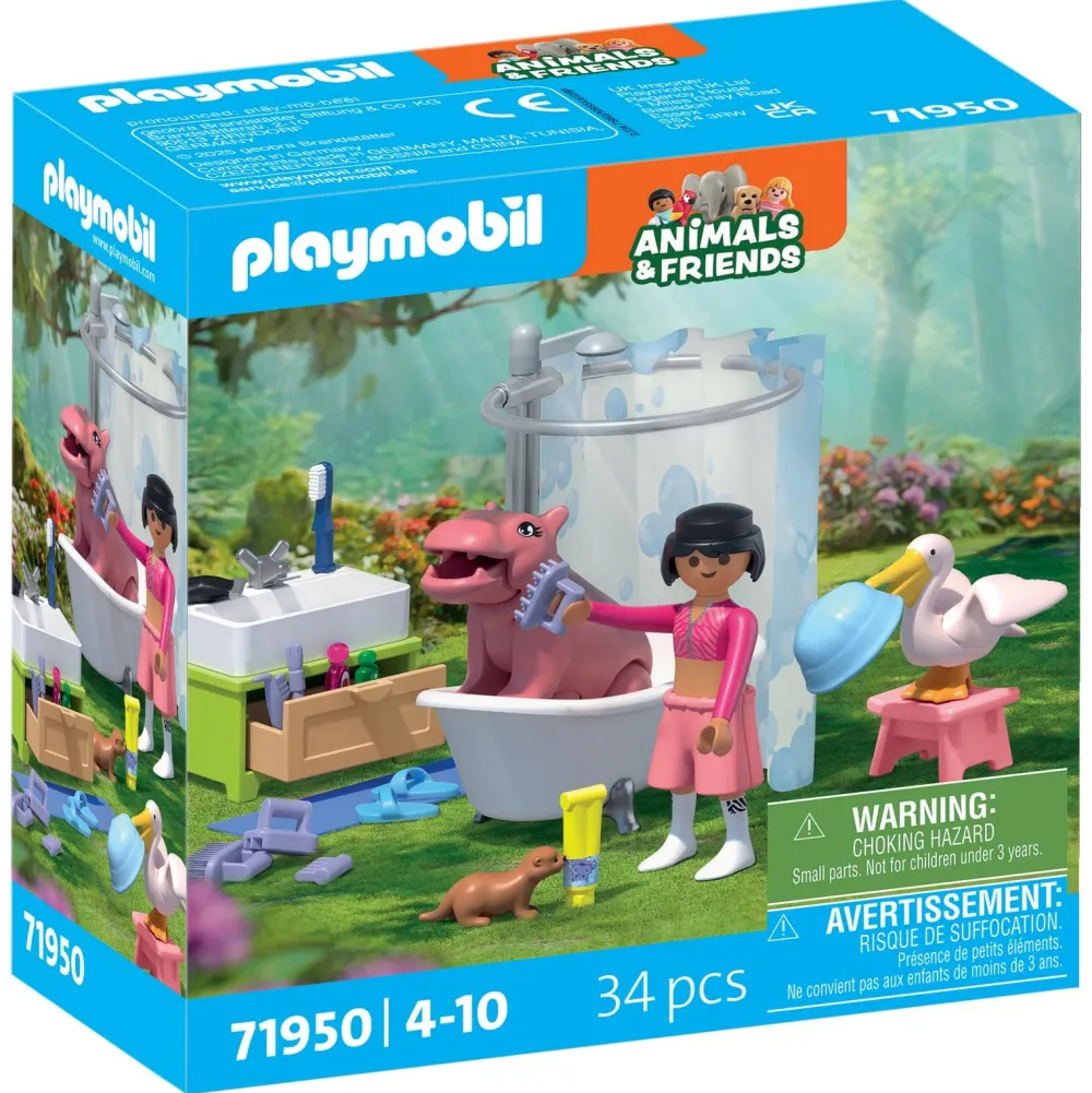 Playmobil L'heure du bain des animaux Animals & Friends 71950^ Les Animaux