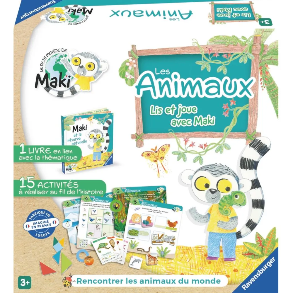 Ravensburger Lis et joue avec Maki - Les animaux du monde^ Apprentissage Des Animaux Et De La Nature
