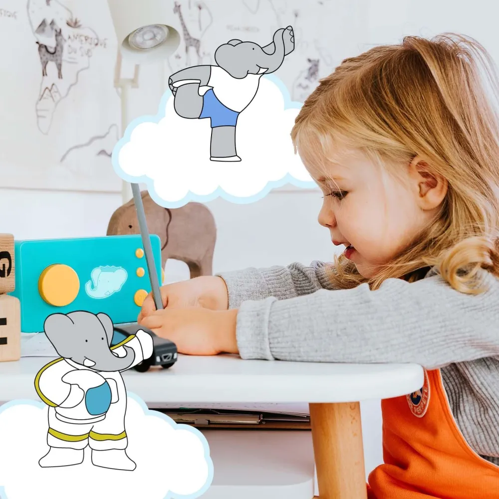 LUNII - Coffret album Babar au royaume Livre audio interactif^ Ordinateurs Et Tablettes Éducatives