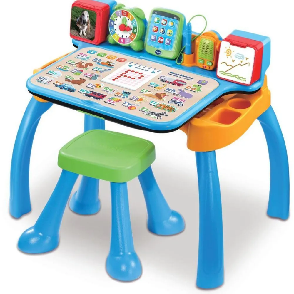 VTech Magi bureau interactif et musical 6 en 1 bleu^ Tableaux Et Bureaux