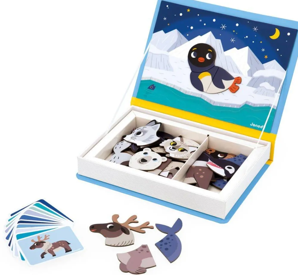 Janod Magntibook Animaux polaires^ Apprentissage Des Animaux Et De La Nature