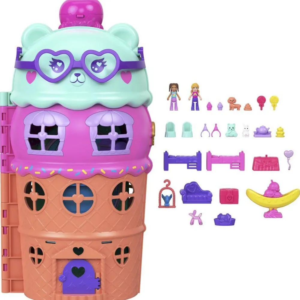 Mattel Maison Polly Pocket - Cornet de glace^ Mini-Univers