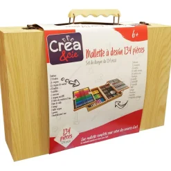 CREA & CIE Mallette à dessin 134 pièces^ Dessin