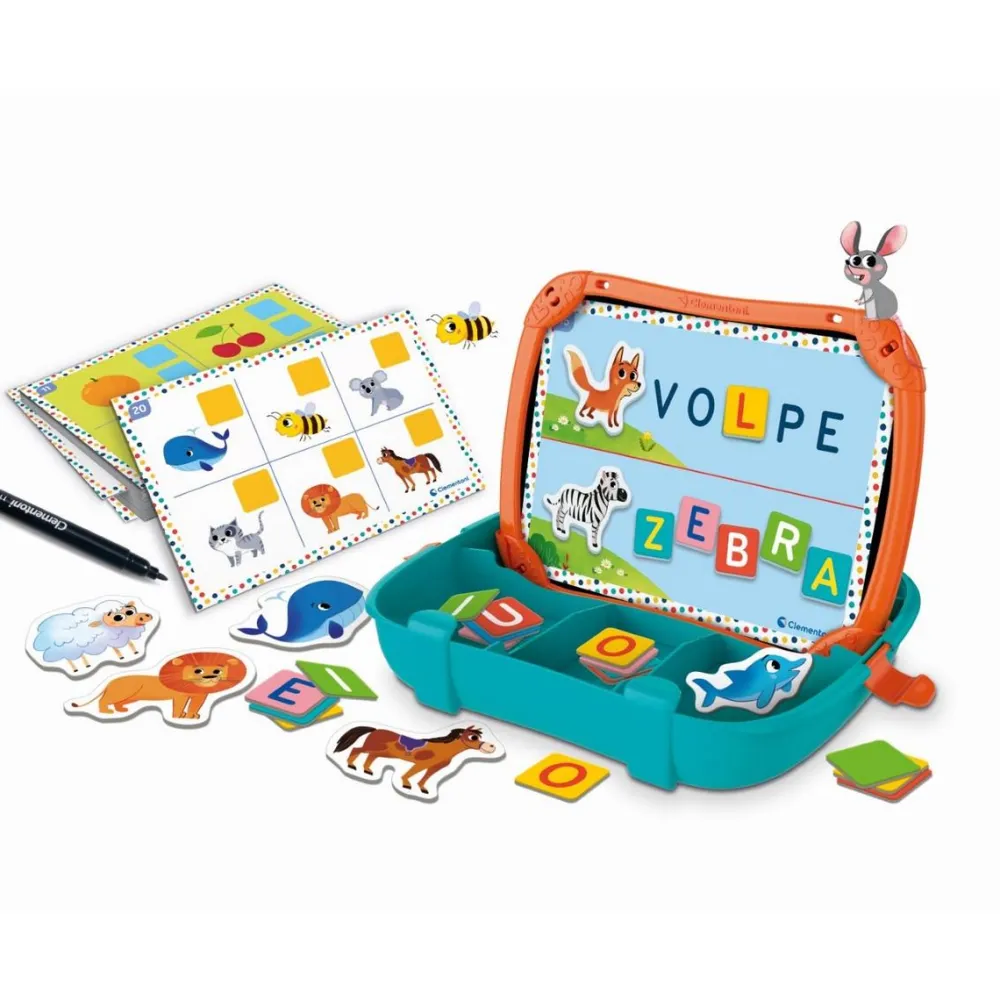 Clementoni Mallette Alphabet et Animaux Magnétiques^ Apprentissage Des Lettres Et Écritures|Apprentissage Des Animaux Et De La Nature