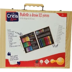 CREA & CIE Mallette De Dessin 113 Pièces -^ Dessin