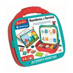 Clementoni Mallette Nombres et Formes Magnétiques^ Apprentissage Des Lettres Et Écritures|Apprentissage Des Formes Et Couleurs