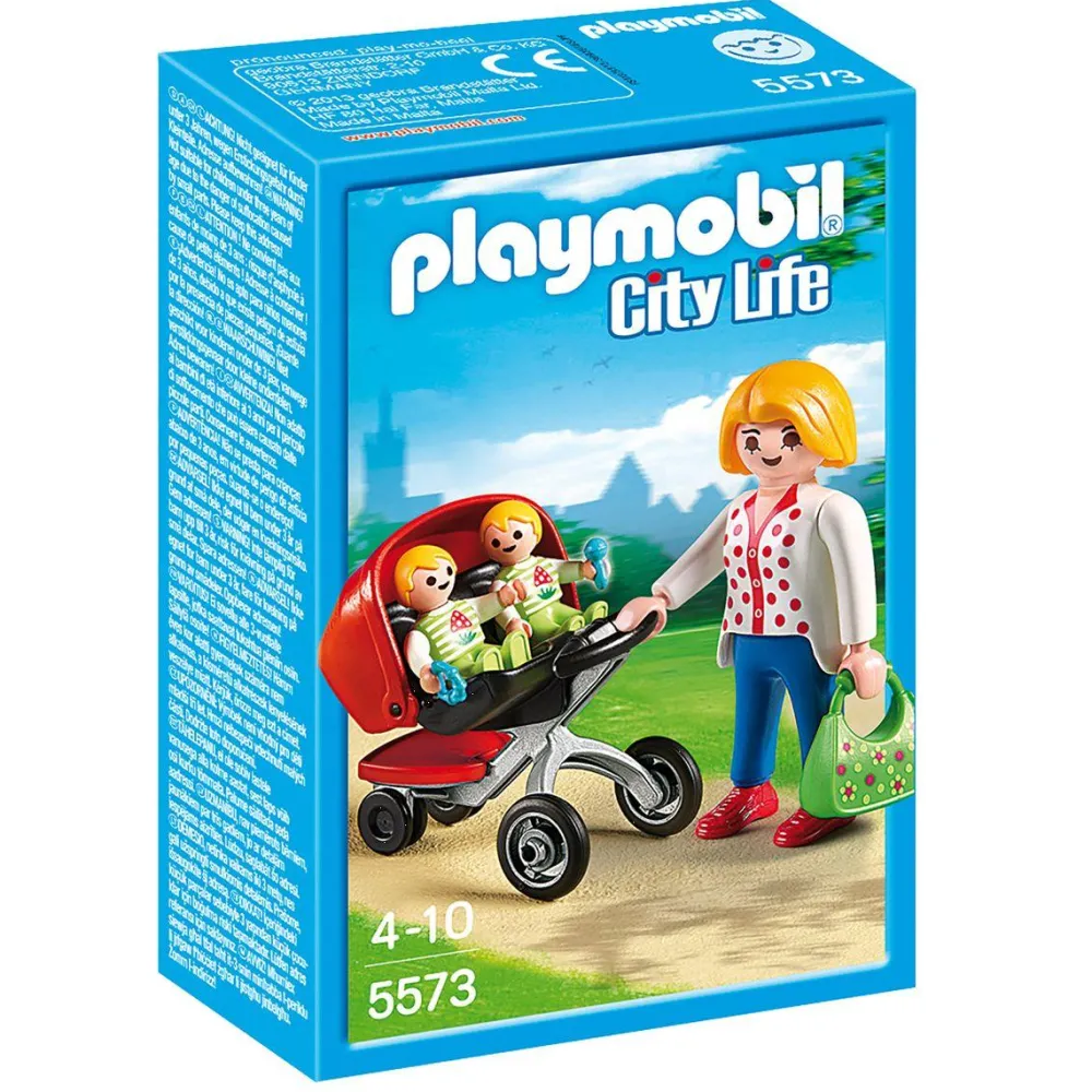 Playmobil Maman avec jumeaux et landau City Life - 5573^ Mini-Univers|La Ville, La Police Et Les Secours
